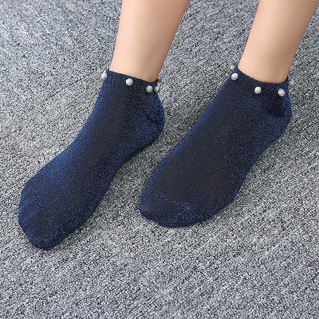 Spring And Summer Simple Adult Socks Breathable Fashion Trend Broken Flower Pile Socks Simple Skin Color Printed Women's Socks