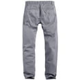 thumbnail image 4 of Pantalones casuales que combinan con la parte delantera plana y delgada para hombre, color gris, 4 of 6