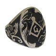 thumbnail image 1 of Bague Maçonnique en Acier Inoxydable, 1 of 1
