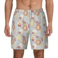 thumbnail image 2 of Picia Butterfly Flower pattern Mens Swim Trunks with Compression Liner Stretch Beach Shorts Quick Dry with Zipper Pockets No-Chafing Board Shorts-XX-Large, 2 of 9