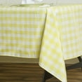 thumbnail image 2 of BalsaCircle 60" x 102" Gingham Checkered Polyester Tablecloth Yellow and White, 2 of 7
