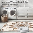 thumbnail image 5 of ODIKA 3'x5' Machine Washable Non-Slip Area Rug, Boho Sunburst with Delicate Petal and Subtle Fading High Traffic Rug, Brown, 466280, 5 of 5