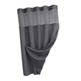 thumbnail image 2 of Cortina de ducha lavable, resistente a desgarros, multifuncional, accesorios para hotel y mujer. Gris, 2 of 9