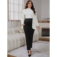 thumbnail image 3 of DARING DIVA Women's Pregnancy Pants Skinny Leg Over Belly Trousers S Black, 3 of 8