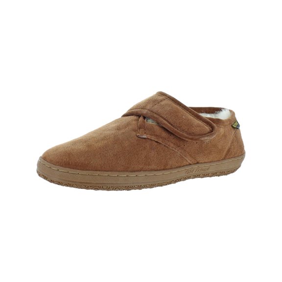 Old Friend Mens Sheepskin Suede Slip-On Slippers
