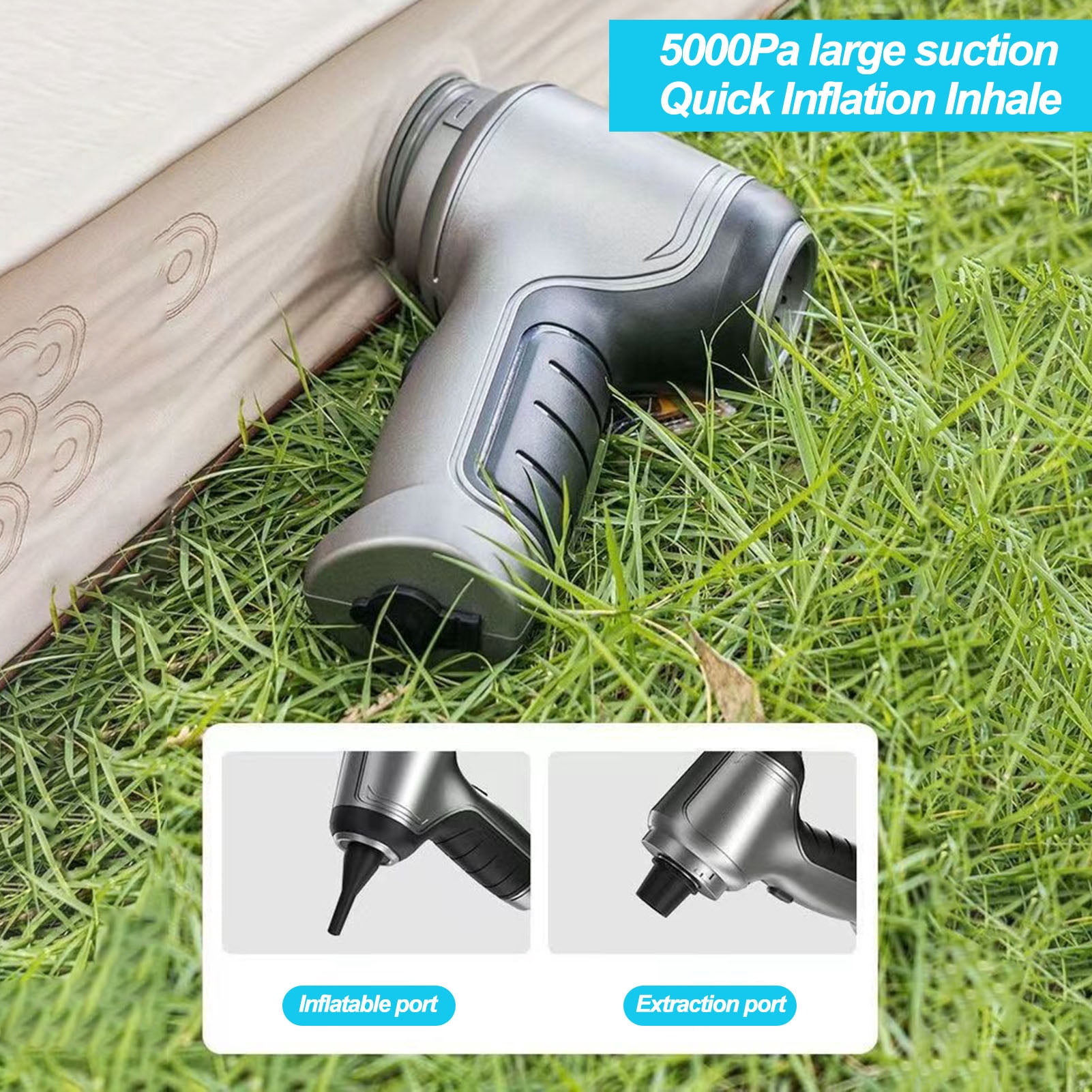 Pebbuoy Electric Air Duster Car Vacuum Cleaner High Power 5000Pa Strong Suction Rechargeable Portable Handheld Dust Remover