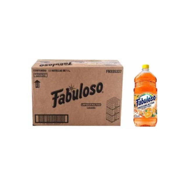 Pack de 12 Limpiador Fabuloso Energía Naranja 1 L Fabuloso Energía Naranja