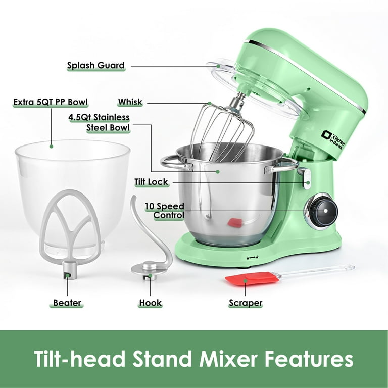 Kitchen in the box 10 Speeds Stand Mixer with 4.5QT+5QT Two Kitchen in the box 10 Speeds Stand Mixer with 4.5QT+5QT Two