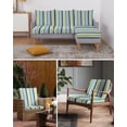 thumbnail image 6 of Blue Yellow Striped Couch Cushion Covers Stretch, Washable Sofa Seat Covers Individual Seat Cushion Sofa Slipcovers Farmhouse Navy Blue Ombre Stripes Couch Cover Furniture Protector S-1PCS, 6 of 7