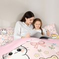 thumbnail image 5 of Homewish Lovely Cat Animals 7-Piece Twin Bedding,Cute Floral Bowknot Bedding Comforter Set,Pink,Pink Reversible, 5 of 8