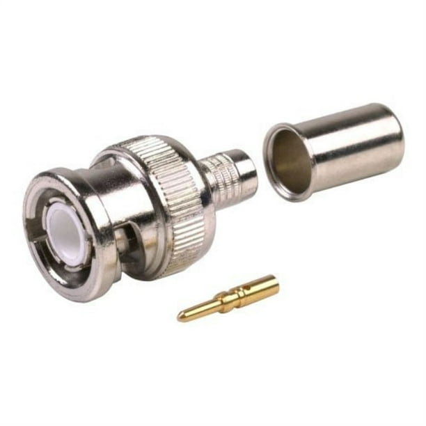 [4 CONNECTORS] BNC Male Coax Connector for 50 Ohm RG8U, RG213, Belden