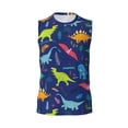 thumbnail image 6 of Picia Dinosaurs mens Cotton Tank Undershirts , Moisture-wicking Ribbed Tanks, Lightweight Cotton Tank Undershirts-XX-Large, 6 of 8