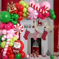 thumbnail image 4 of Kit de Arco de Globos Biapian Rojo Rosa Verde Látex para Navidad, 4 of 7