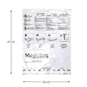 MagicBag Variety Pack Vacuum Storage Bags, 4 Pack Flat & Cube Compression Bags for Clothing & Bedding, Space Saving & Airtight
