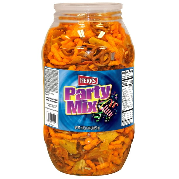 Herr's Party Mix, 23 oz Barrel