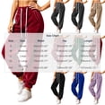 thumbnail image 3 of Women's High Waist Velvet Jogger Sweatpants, Ghalytn Drawstring Elastic Waist Soft Velour Casual Pants with Side Pockets, 3 of 7
