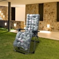 thumbnail image 2 of Moclever Rocking Chair Cushion Recliner Sofa Mat Deck Chair Cushion for Indoor/Outdoor 67x22in, Grey Green Leaf, 2 of 11