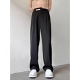 thumbnail image 2 of Pantalones de traje de seda de hielo fluido para hombre, pantalones anchos drapeados, pantalones refrescantes para hombres, ropa de trabajo, ropa de alta calidad, oferta elegante y barata, 2 of 5
