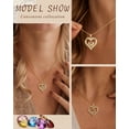 thumbnail image 4 of Yndra 18K Gold Plated Heart Necklace for Women,S925 Sterling Silver November Citrine Birthstone Butterfly Pendant Necklace,Jewelry Gift for Her Wife Mom Girlfriend,Birthday Mother’s Day Gift, 4 of 11