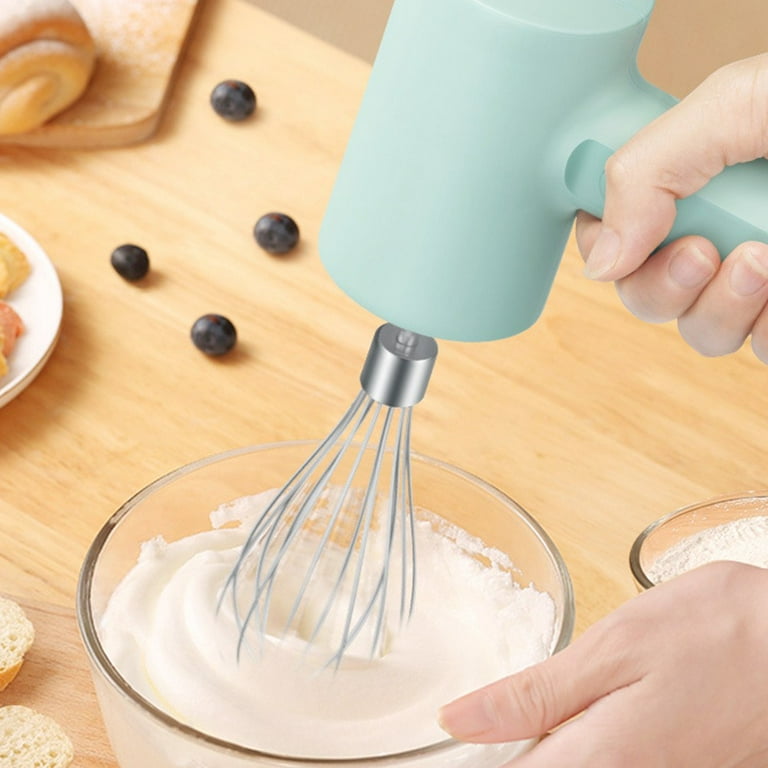 DIYOO Mini Hand Mixer Electric Handheld Kitchen Mixer Egg Beater USB  Rechargeable Hand Mixer for Baking Cake, Egg White, Yeast Dough, Include 3