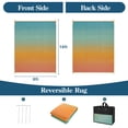 thumbnail image 3 of SUNDEREY Outdoor Rug 8'x10', Waterproof Reversible Plastic Straw Mat for Patio, RV & Camping - Lightweight Carpet for Deck, Balcony & Backyard, Orange & Blue, 3 of 8