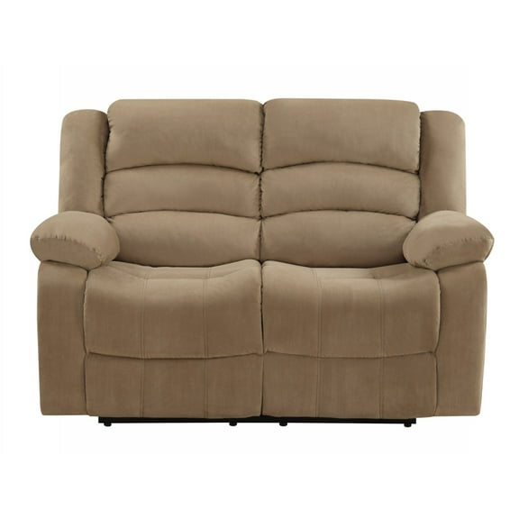 40" Contemporary Beige Fabric Loveseat