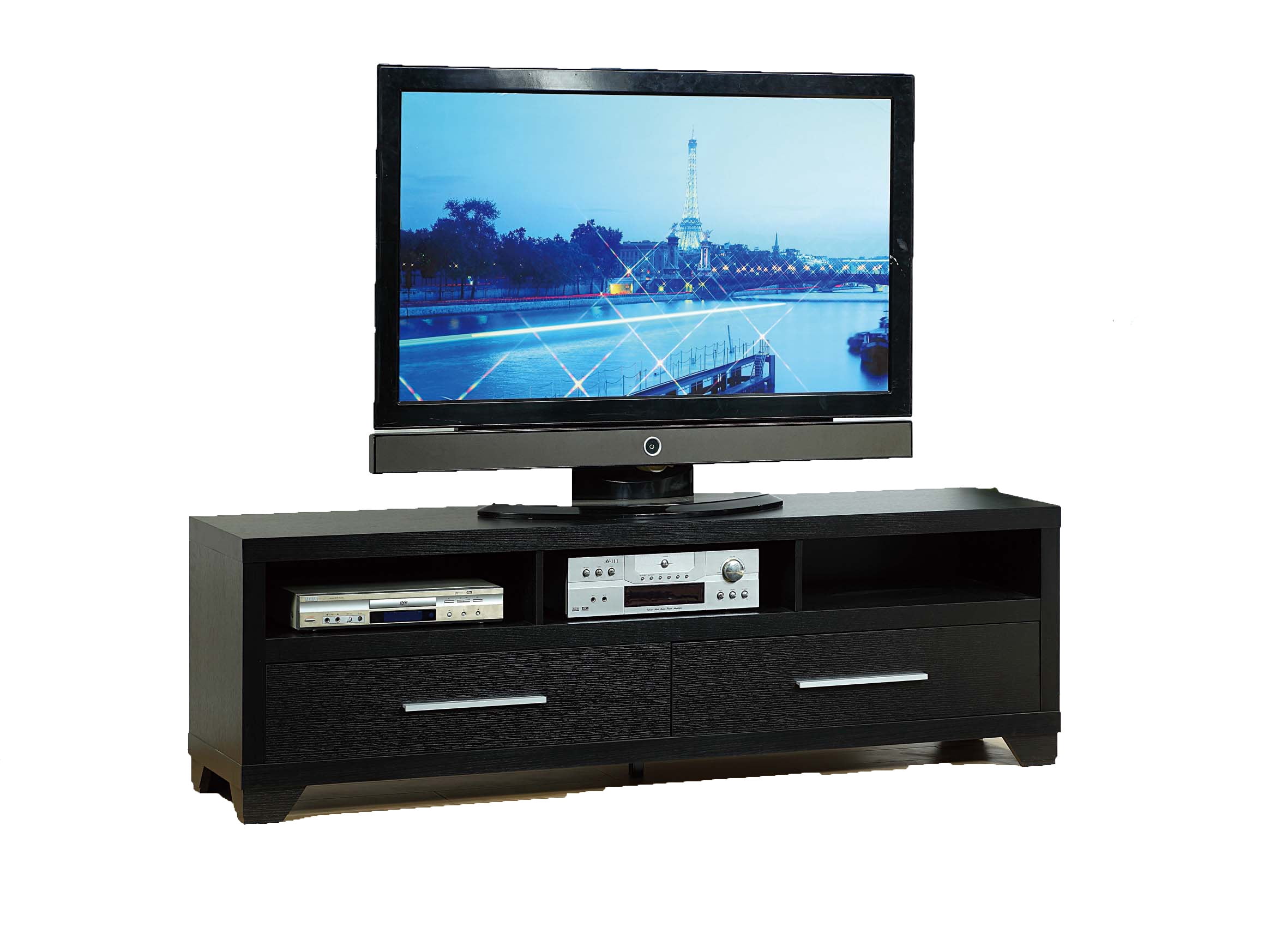 Alysha Mid Century Modern Black Entertainment Center TV Stand fit for