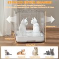 thumbnail image 2 of Caja de arena para gatos plegable cerrada con tapa equipada con luz ultravioleta bolsa desodorante y pala resistente a olores y salpicaduras, 2 of 8