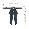 thumbnail image 2 of DARING DIVA Women's Elegant Ribbon Rhinestone Bow Ties Blue, 2 of 5