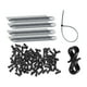 thumbnail image 3 of 120 piezas de clips para luces de canalón, ganchos colgantes, ganchos para luces, decoraciones compactas en forma de S Negro, 3 of 7