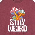 thumbnail image 3 of Instant Message - Stay Weird Mushrooms - Women's Racerback Tank Top, 3 of 6
