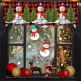 thumbnail image 6 of Curtain Valance Christmas Tree, 54x18 Inch Snowflake Christmas Snowman Pine Tree Short Curtains Doorway Decoration, Xmas Drapes Curtains Home Decor for Kitchen Living Room Bedroom, 6 of 7