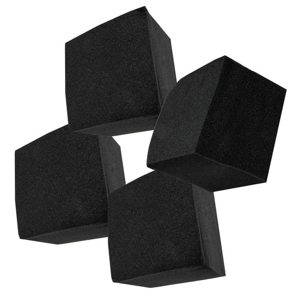 OULII 4Pcs Soundproof Panel Black Acoustic Absorption Blocks for Wall Ceiling Door Insulation