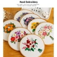 thumbnail image 1 of Fiudx Kit de Bordado, Proyecto de Bordado Artesanal, Ideal para Principiantes, Diseño Impreso con Bastidor, Bolsa Decorativa, Idea de Regalo para La Familia, Juego de 1 Pieza, 1 of 2