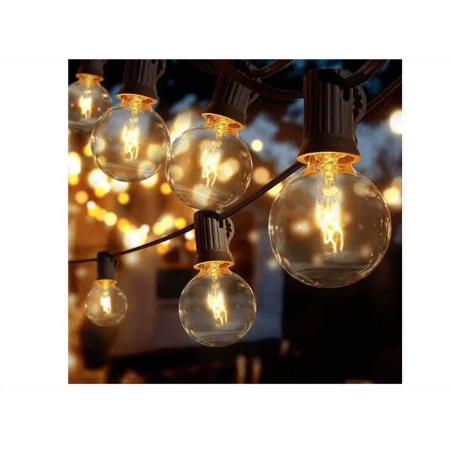 Guirnalda de Luces Exterior Xtellar, 15Metros 25+2 Focos Vidrio G40 IP44 color Blanco cálido
