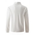 thumbnail image 4 of Blusa y camisa de manga larga con cuello alto para hombre, color liso, con cremallera, deportiva, de manga larga y cuello alto., 4 of 8