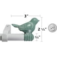 thumbnail image 4 of Urbanest 3/4-inch Cute Bird Designer Decorative Adjustable Window Treatment Curtain Single Rod Set, Heavy Duty, Teal With White Rod, 48" to 84", 4 of 8