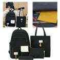 thumbnail image 2 of Ngheia Harajuku Backpack Large Capacity Backpack Four-Piece Set Black 4 In1 Backpack Casual Daypack Teen Schol Bookbag, 2 of 9