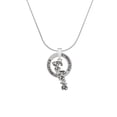 thumbnail image 2 of Delight Jewelry Silvertone Crystal Script ''Believe'' Gymnastics Ring Charm Necklace, 18", 2 of 4