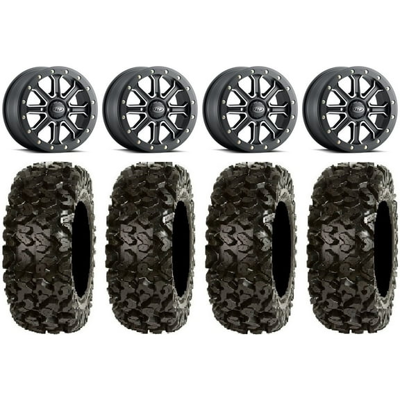 ITP Inertia Beadlock 14" Wheels Black  40mm 28" Rip Saw Tires Polaris RZR XP 1000 / PRO XP / Ranger XP 900/1000