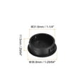 thumbnail image 2 of Uxcell 26Pack 1-1/4" Plastic Hole Plugs Panel Flush Type Knockout Locking Plugs, Black, 2 of 5
