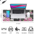 thumbnail image 5 of Long Mouse Pads for Desk,Pioneer Flower Floral Print Pattern Desk Mats on Top Of Desks, Desk Mouse Pad Extra Large with 3mm Non-Slip Base and Stitched Edge for Gaming,Office,Work,Home 31.5"x11.8", 5 of 6