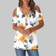 thumbnail image 1 of Soki Women's Off Shoulder Tee Clearance Blouses Short Sleeved V-Neck Fashionable Tops, 1 of 6