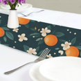 thumbnail image 4 of Yayeee Table Runner 90 inches Long Home Kitchen Dinning Party Decoration, Green Floral Oranges, 4 of 7