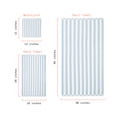 thumbnail image 2 of Beautiful by Drew Barrymore 6-Piece Stripe Hem Bath Towel Set, Soft 100% Cotton, Hydrangea, 2 of 4