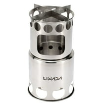 Lixada Portable Stainless Steel Lightweight Wood Stove Outdoor Cooking Picnic Camping Burner
