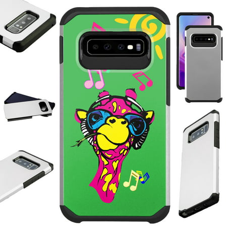 Compatible Samsung Galaxy S10 S 10 5G (2019) Case Hybrid TPU Fusion Phone Cover (Giraffe