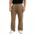 thumbnail image 5 of YNGKMEA Men's Sweatpants Joggers Baggy Wide Leg Lounge Pants with Pockets Casual Big and Tall Open BottomAthletic Sweats Coffee L, 5 of 5