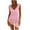 Pink, variant on CHGBMOK Womens One Piece Swimsuits Sexy V Neck Sleeveless Backless Ruffles Suits Mesh Fitted Side Slit Swimwear