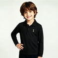 thumbnail image 4 of XINXIAOO Boys Polo Shirts Long Sleeve Shirts for Boys Tennis Golf Polos Girl School Uniform Shirt Kids Boys Size 10-11 Years Black Shirt, 4 of 4